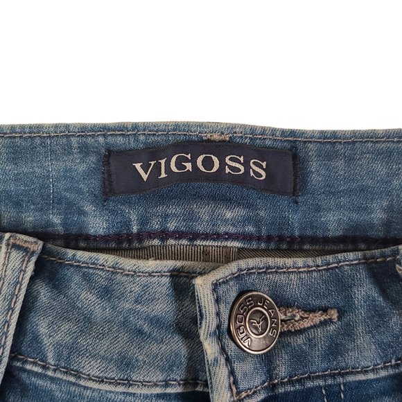 Vigoss Women's Jeans Size 28x28 Marley Super Skinny Distressed Blue Denim * - Picture 3 of 16